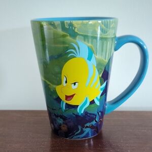 Disney Store Little Mermaid Flounder Stoneware Mug
